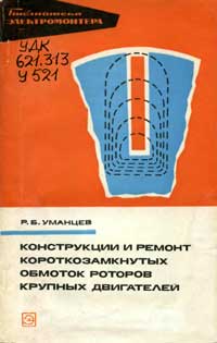 Библиотека электромонтера, выпуск 447. Конструкции и ремонт короткозамкнутых обмоток роторов крупных двигателей — обложка книги.