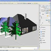 AutoCAD, фрагмент интерфейса программы.