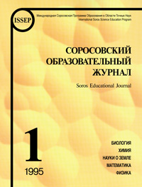 Соросовский образовательный журнал, 1995, №1 — обложка журнала.