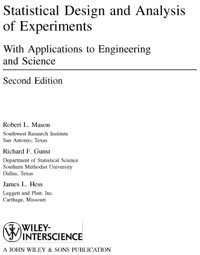 Statistical Design and Analysis of Experiments — обложка книги.