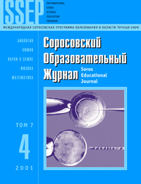Соросовский образовательный журнал, 2001, №4 — обложка журнала.