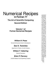 Numerical Recipes in Fortran 77. The Art of Scientific Computing — обложка книги.