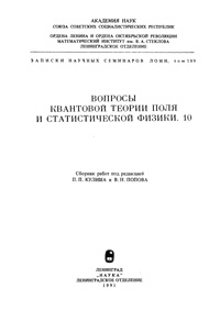 Вопросы квантовой теории поля и статистической физики. 10 — обложка книги.