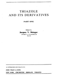 Thiazole and its Derivatives. Part One — обложка книги.