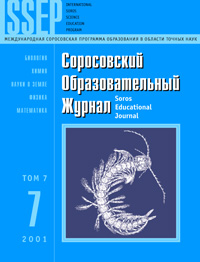 Соросовский образовательный журнал, 2001, №7 — обложка журнала.