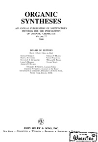 Organic syntheses. V. 77, 2000 — обложка книги.