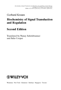 Biochemistry of Signal Transduktion and Regulation — обложка книги.