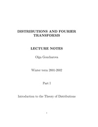 Distributions and Fourier Transforms. Part 1 — обложка книги.