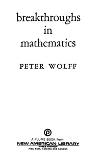 Breakthroughs in mathematics — обложка книги.
