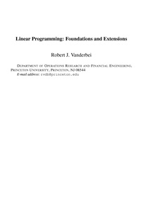 Linear Programming: Foundations and Extensions — обложка книги.