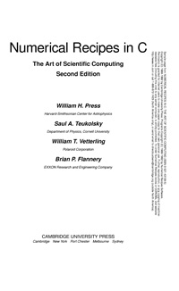 Numerical Recipes in C. The Art of Scientific Computing — обложка книги.