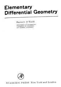 Elementary Differential Geometry — обложка книги.