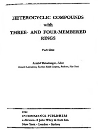 Heterocyclic Compounds with Three- and Four-membered Rings. Part One — обложка книги.