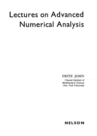 Lectures on Advanced Numerical Analysis — обложка книги.