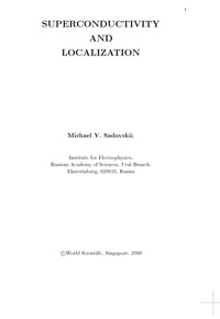 Superconductivity and localization — обложка книги.