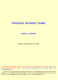 Topology Without Tears — обложка книги.