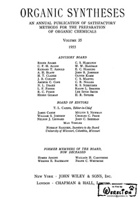 Organic syntheses. V. 35 — обложка книги.