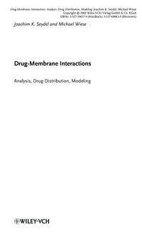 Drug-Membrane Interactions — обложка книги.