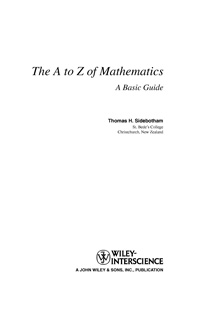 The A to Z Mathematics — обложка книги.