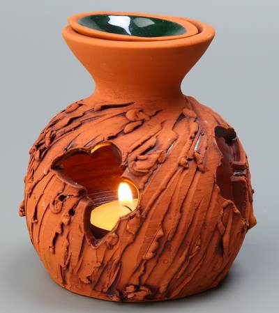 Арома-лампа с цитрусовым маслом.