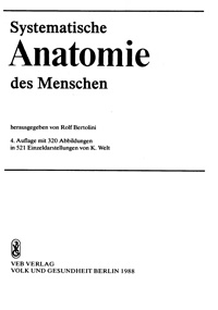 Systematische Anatomie des Menschen — обложка книги.