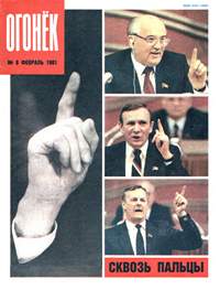 Огонек №08/1991 — обложка журнала.