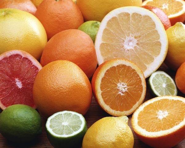 Цитрусовые: апельсин, грейпфрут, помело, мандарин, апельсин.