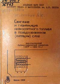 Сжигание и газификация низкосортного топлива в псевдоожиженном (кипящем) слое. Аннотированный библиографический указатель — обложка книги.