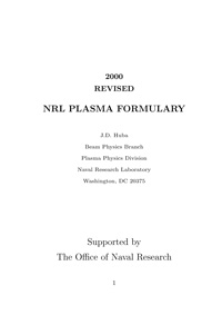 NRL plasma formulary — обложка книги.